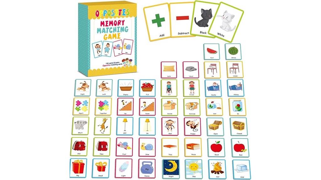 matching opposite words game