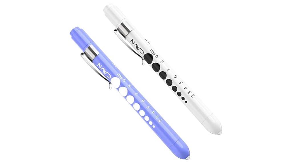 medical penlight with pupil gauge