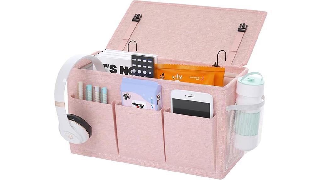 multi pocket bedside storage