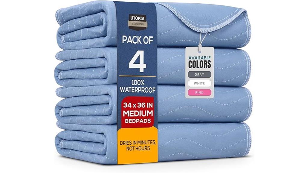 pack of four washable underpads