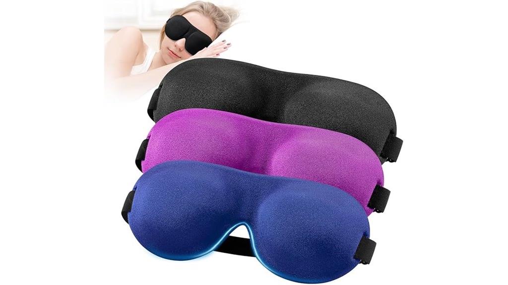 pack of three sleep masks