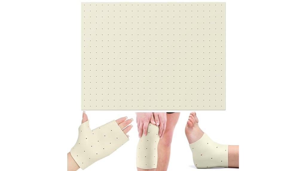 perforated thermoplastic splinting material