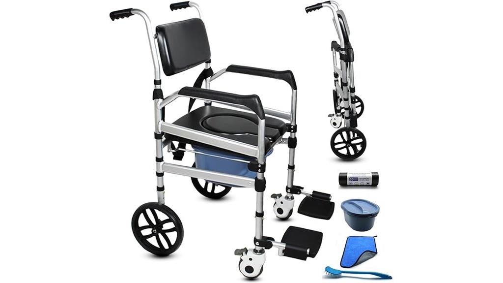 portable foldable bedside toilet