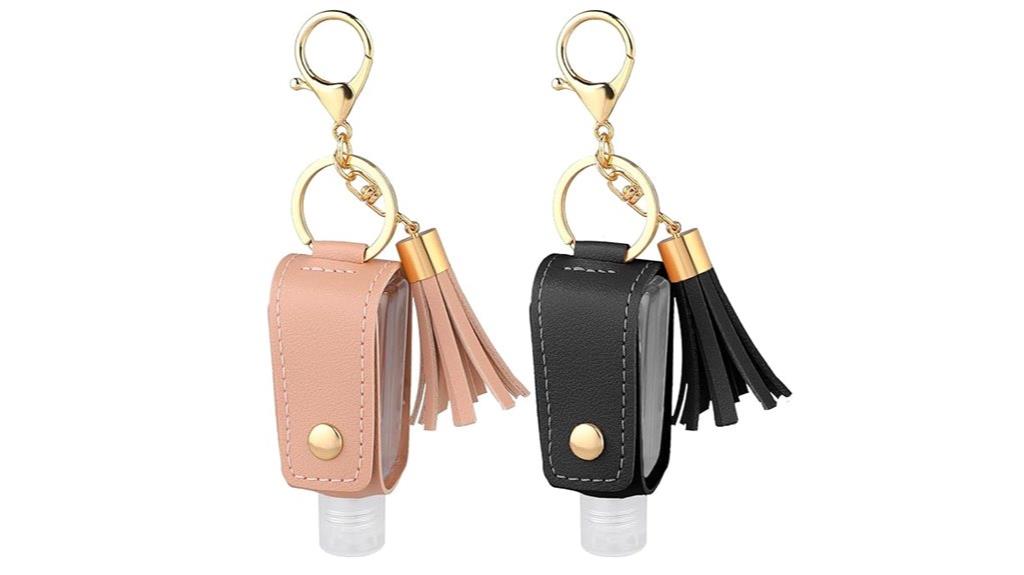 portable leather sanitizer holders