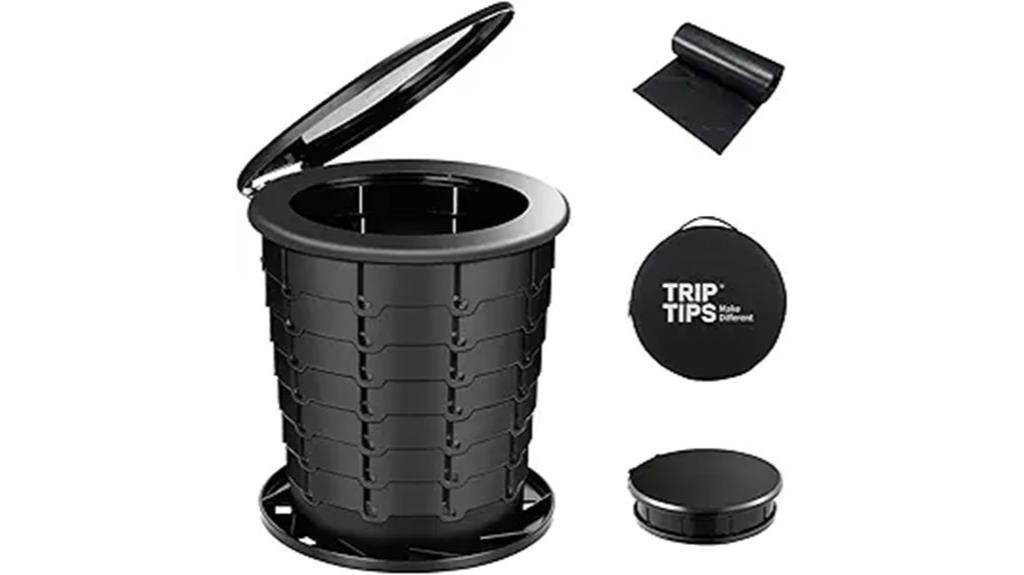 portable retractable adjustable toilet