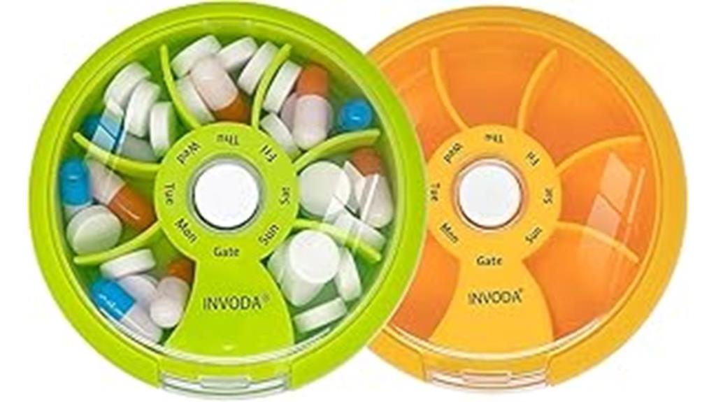 portable weekly pill case