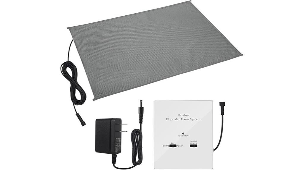 pressure mat alarm with adjustable volume