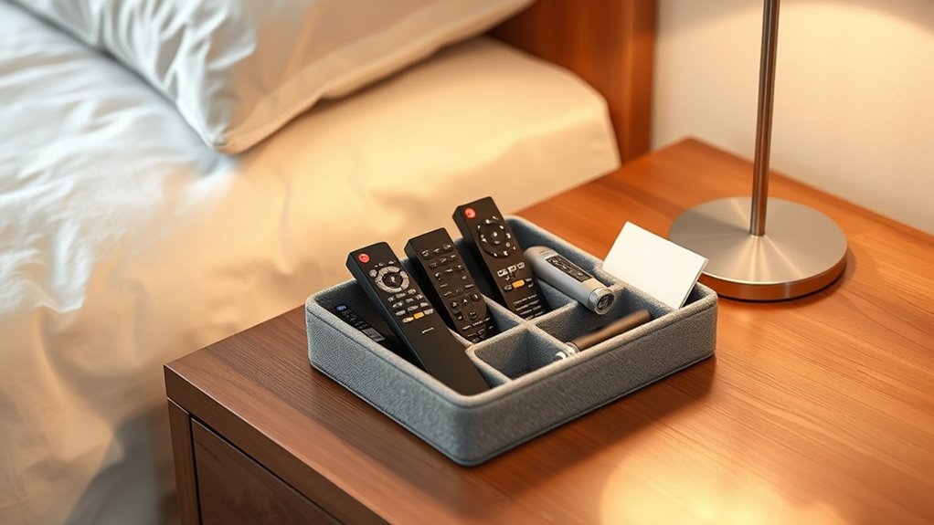remote control bedside organizer