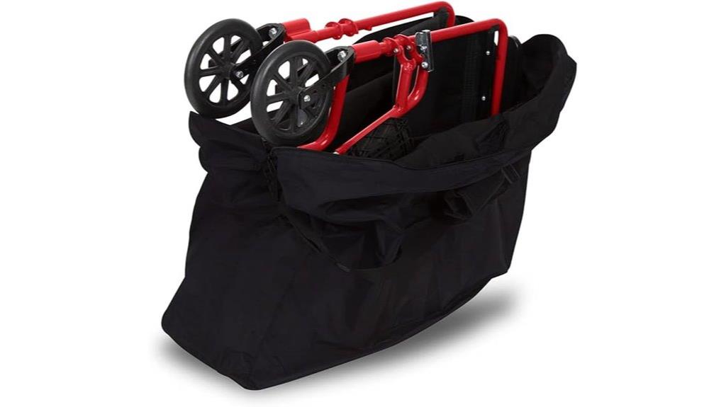 rollator and transport chair bag