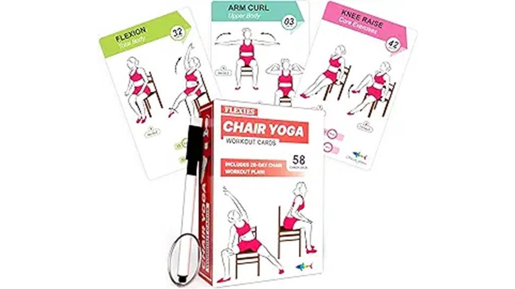 seated yoga exercise cards