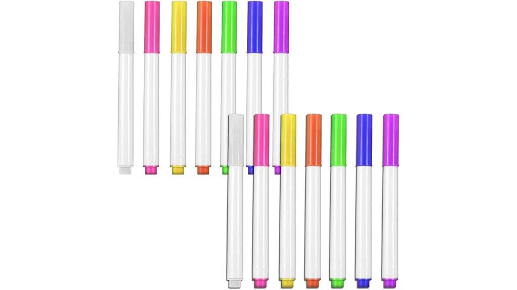 set of 14 colorful markers
