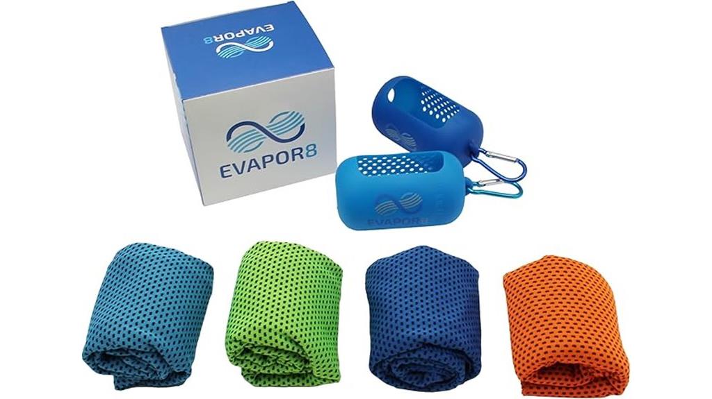 set of four cooling towels