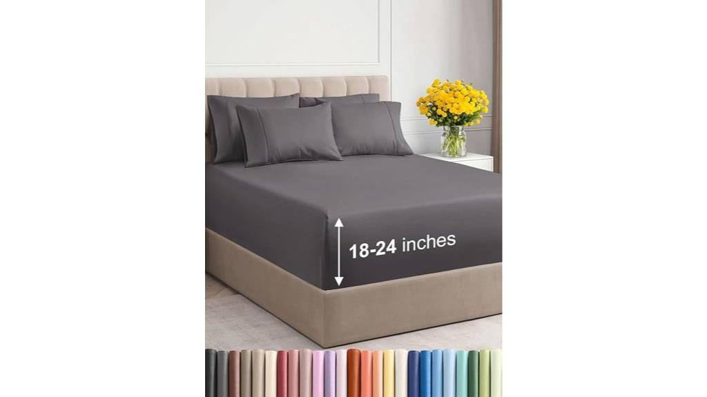 six piece deep queen sheets