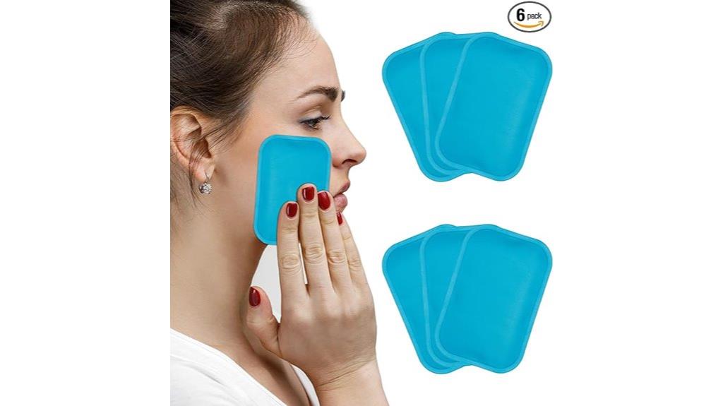 six reusable ice packs