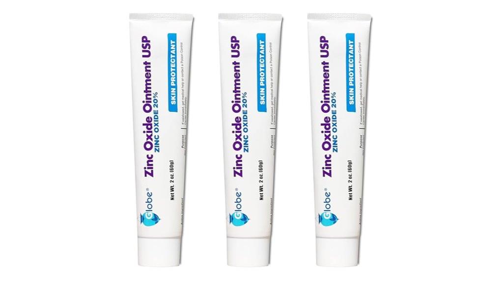 three pack 2oz zinc oxide