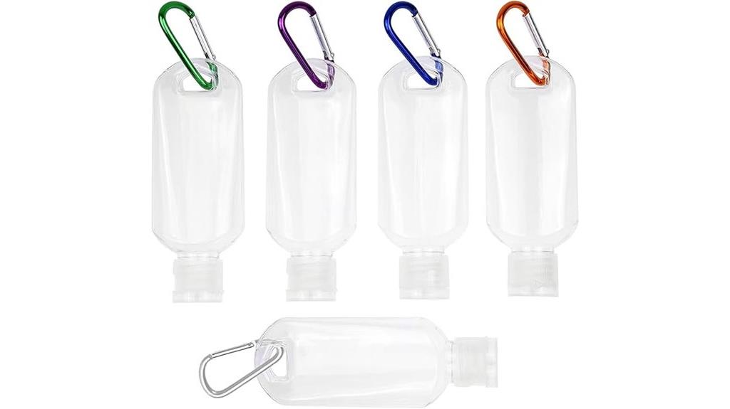travel bottles with keychain