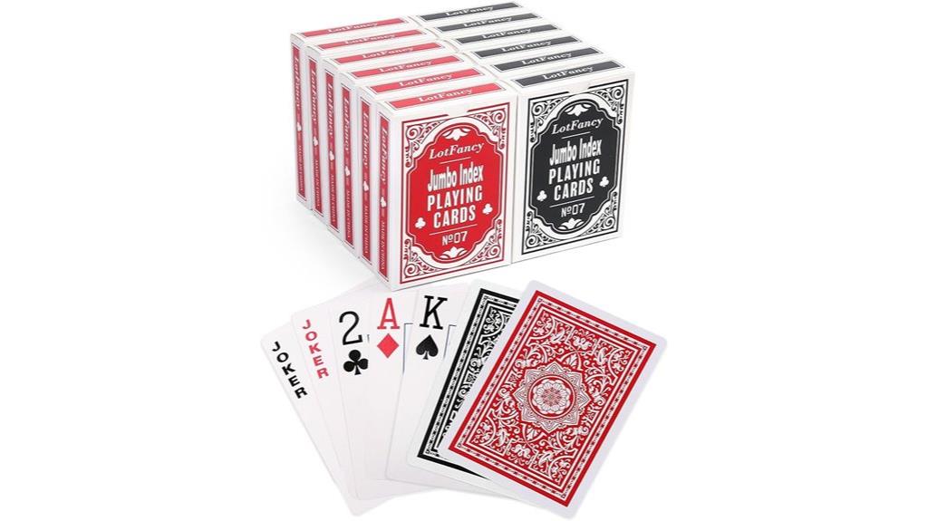 twelve jumbo index decks