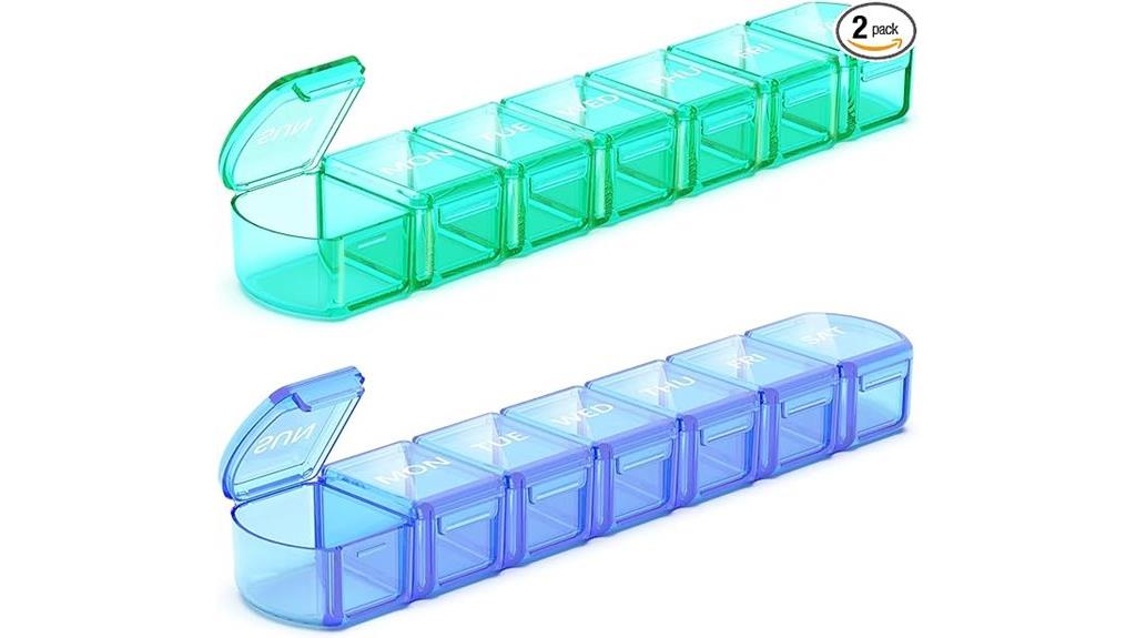 two large pill organizers