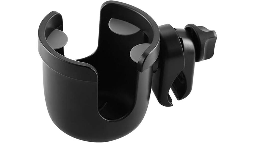 universal rotatable stroller cup holder