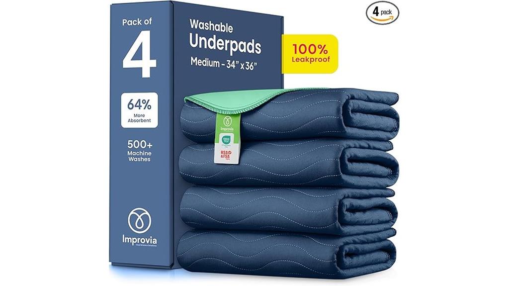 washable underpads pack of four