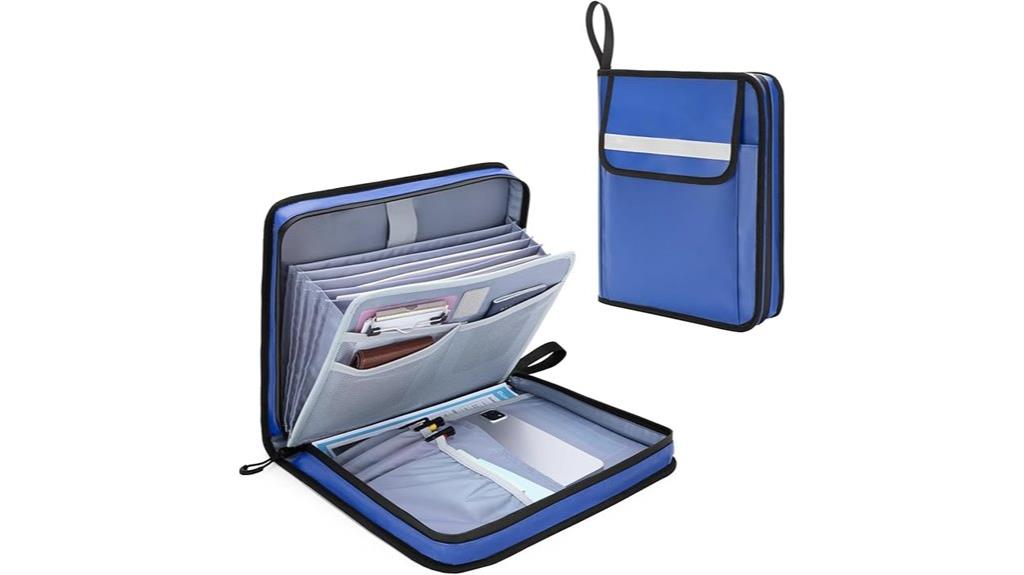 waterproof folder with expandable sections
