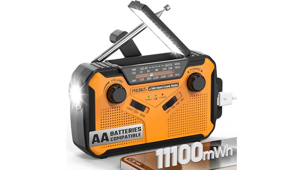 weather radio with multiple power options