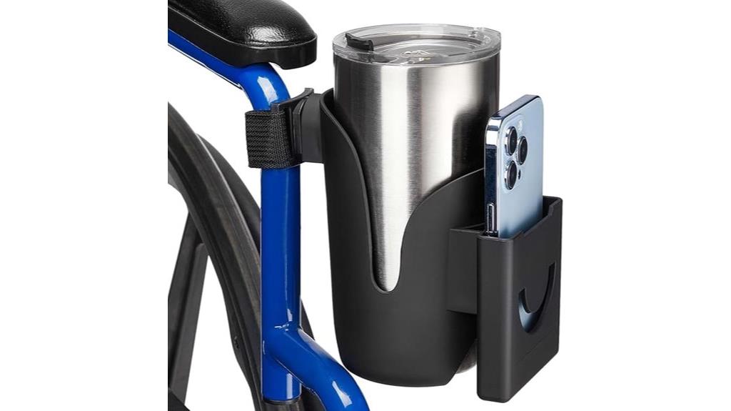wheelchair cup and phone holder