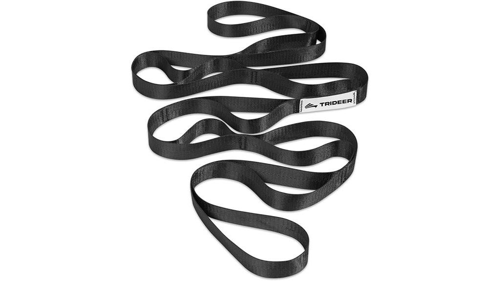 yoga stretching strap with loops