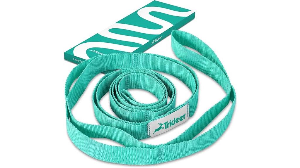 yoga stretching strap with loops