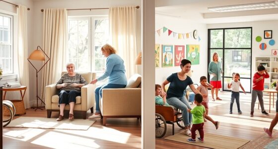 comparing in home and day