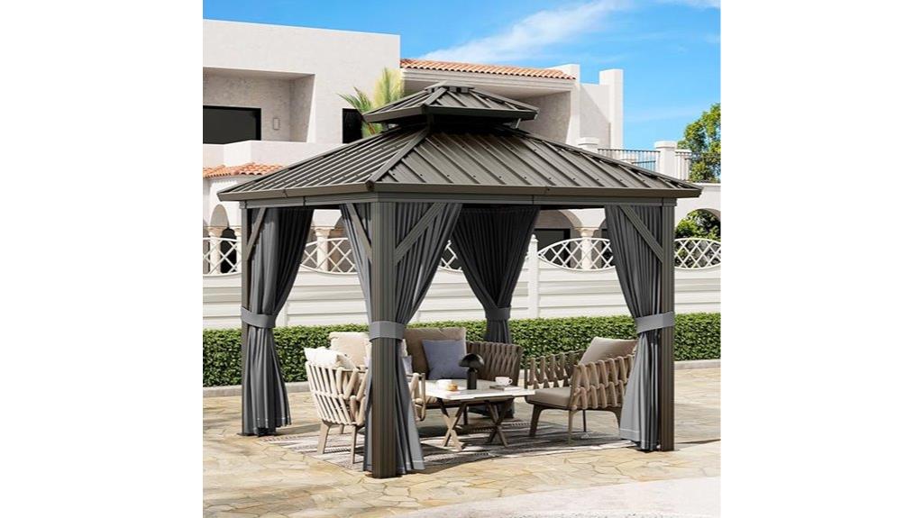 10 foot square gazebo
