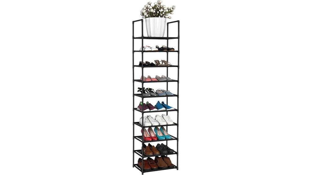 10 tier shoe rack