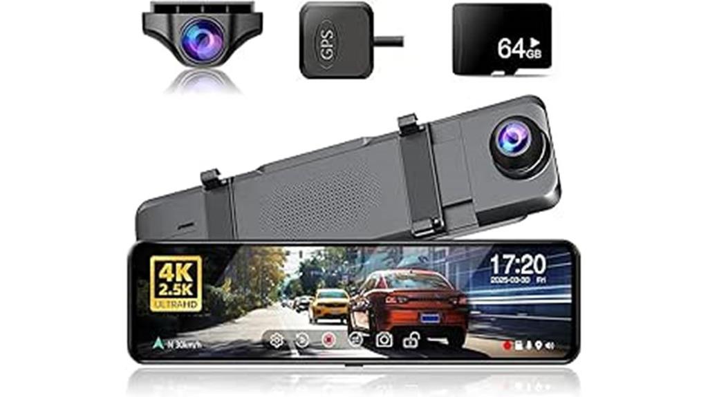 11 inch 4k rear camera