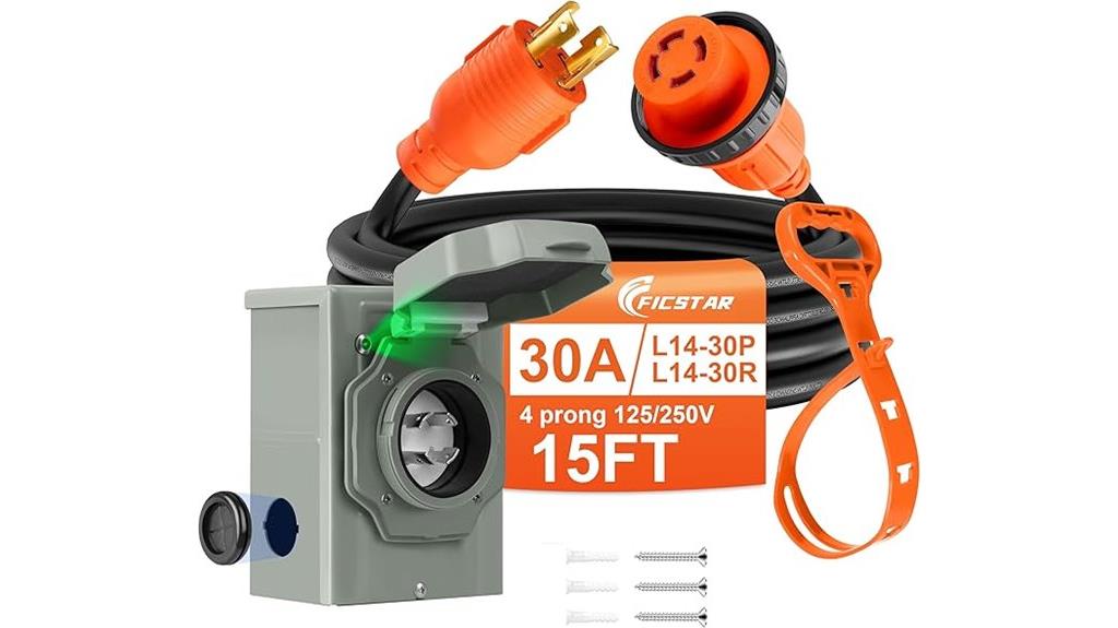 15 foot waterproof power cord