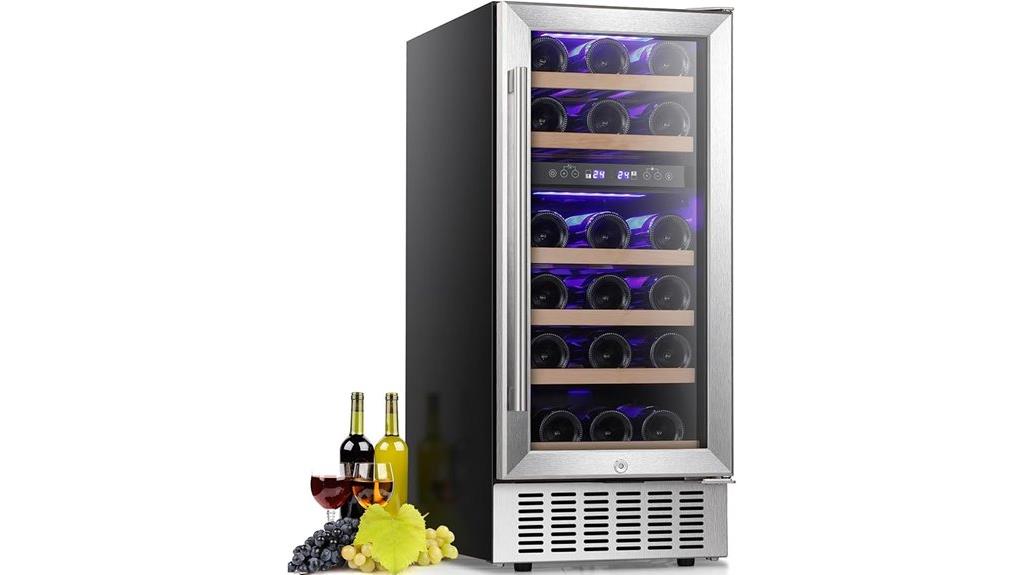 15 inch dual zone wine cooler