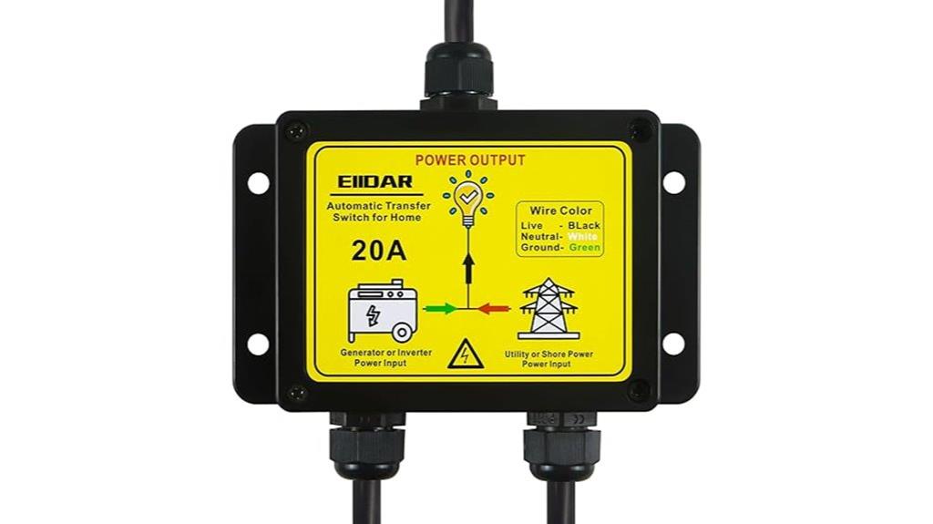 20 amp auto transfer switch