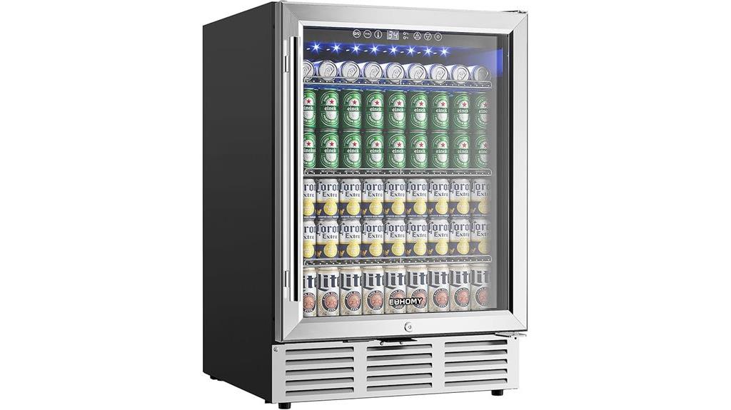 24 inch glass door beverage refrigerator