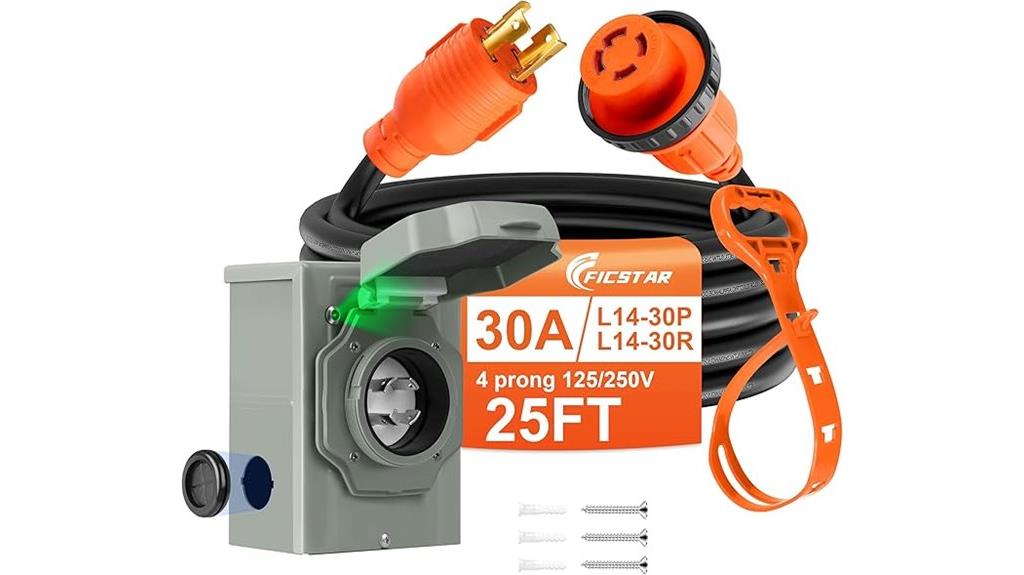 25 foot four prong generator cord