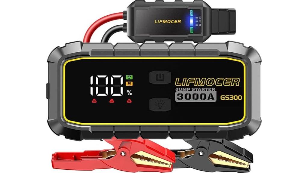 3000a portable car jump starter