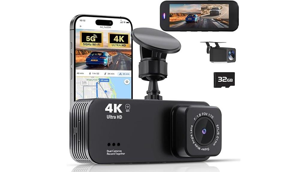 4k dual dash cam