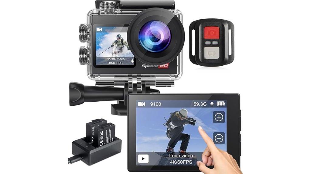 4k waterproof touch camera
