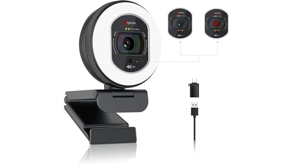 4k webcam with light