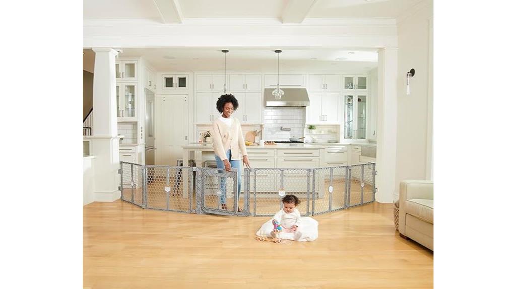 adjustable baby gate play