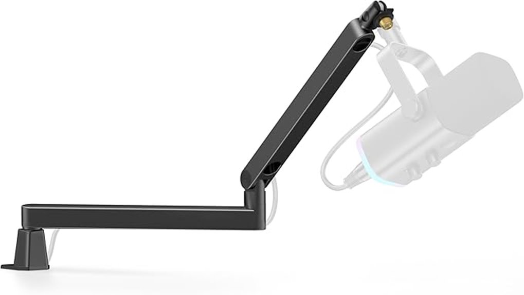 adjustable boom arm with cable management