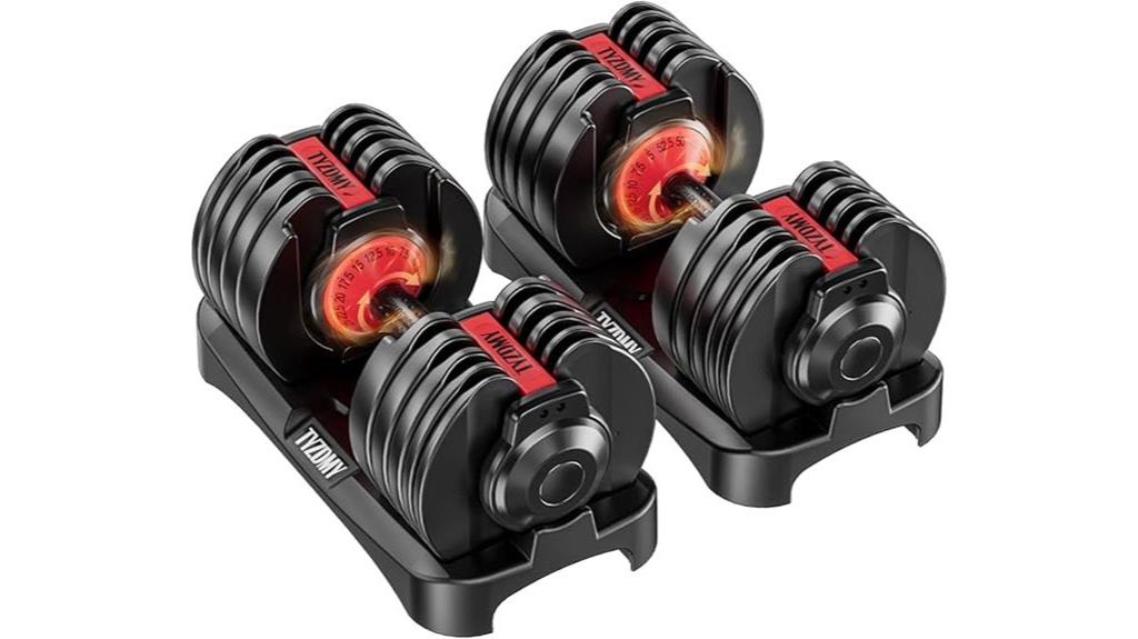 adjustable dumbbell home set