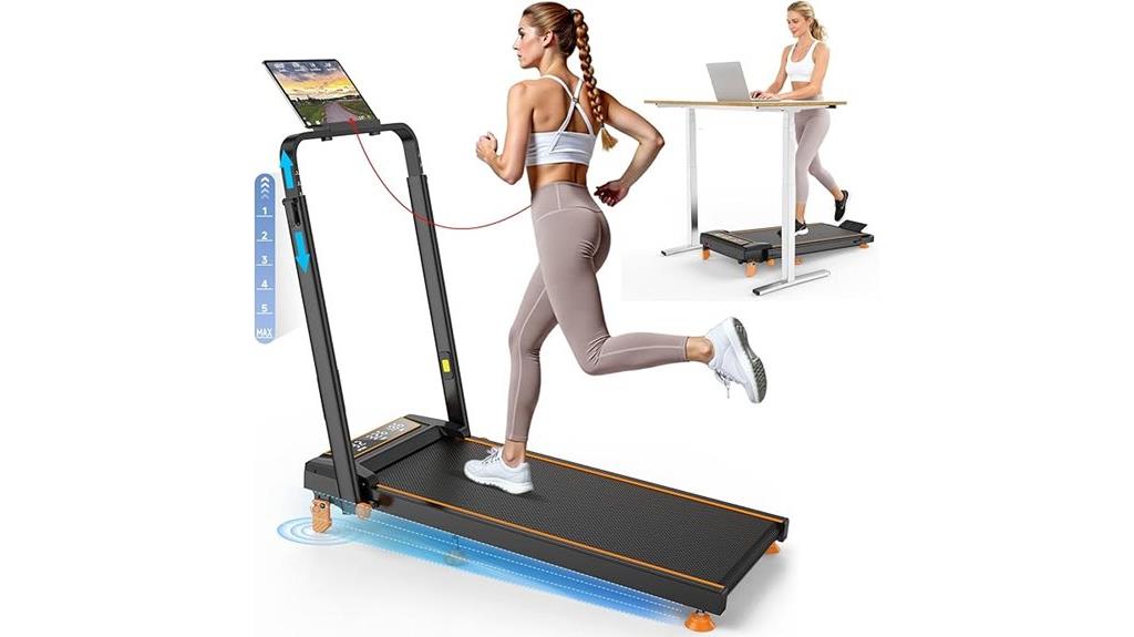adjustable folding treadmill with incline