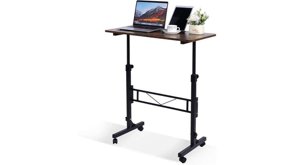 adjustable mobile standing desk