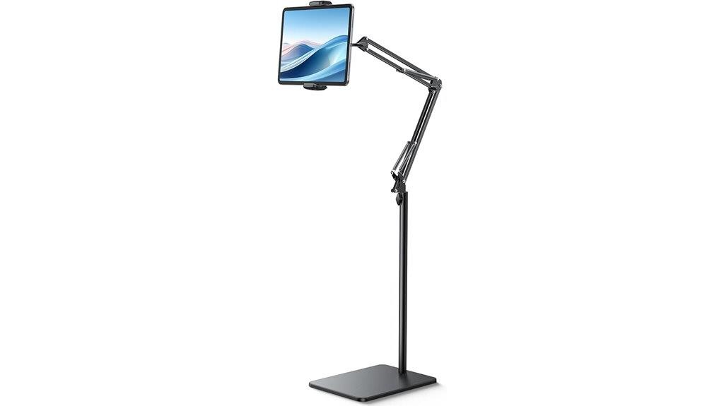 adjustable tablet floor stand