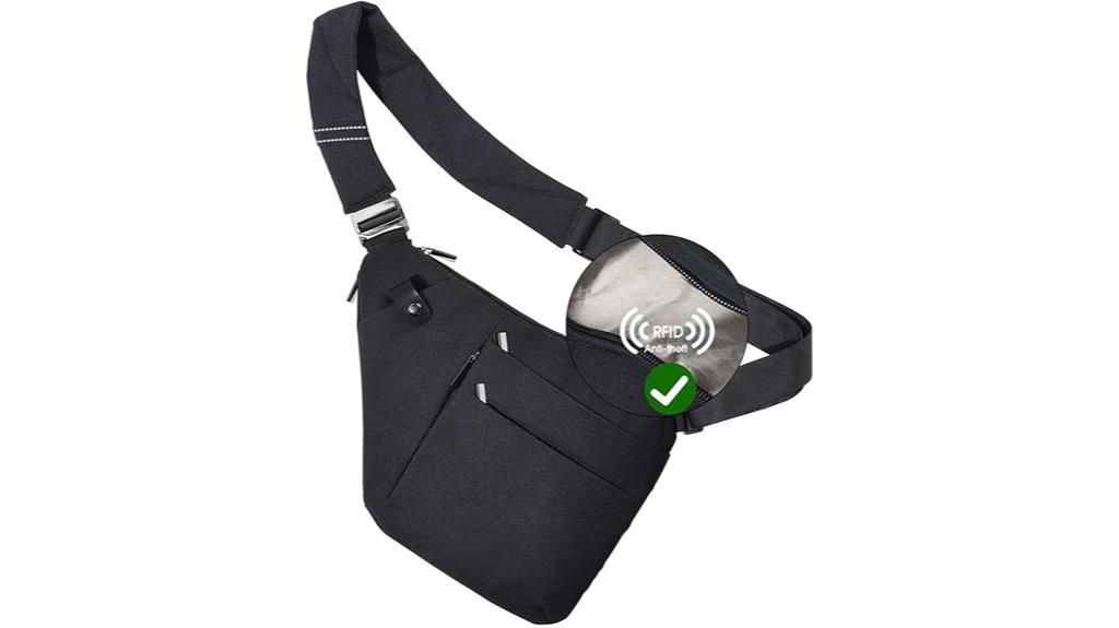 anti theft sling shoulder bag