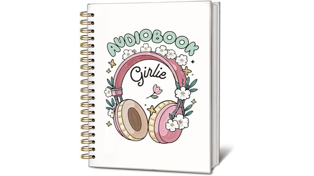audiobook lover gift notebook
